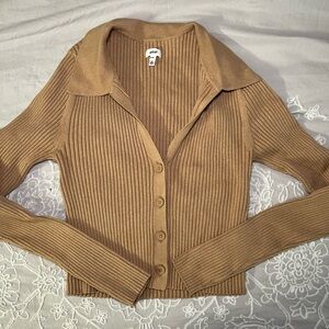 Aerie tan Button top